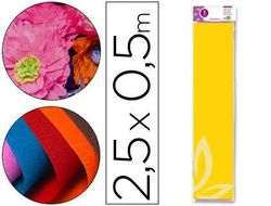 Papel Crespon Liderpapel 50 cm X 2.5M 34G/M2 Amarillo