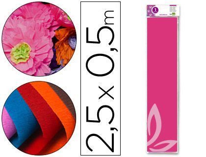 Papel Crespon Liderpapel 50 cm X 2.5M 34G/M2 Rosa