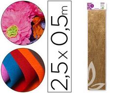 Papel Crespon Liderpapel 50 cm X 2.5M Metalizado Oro