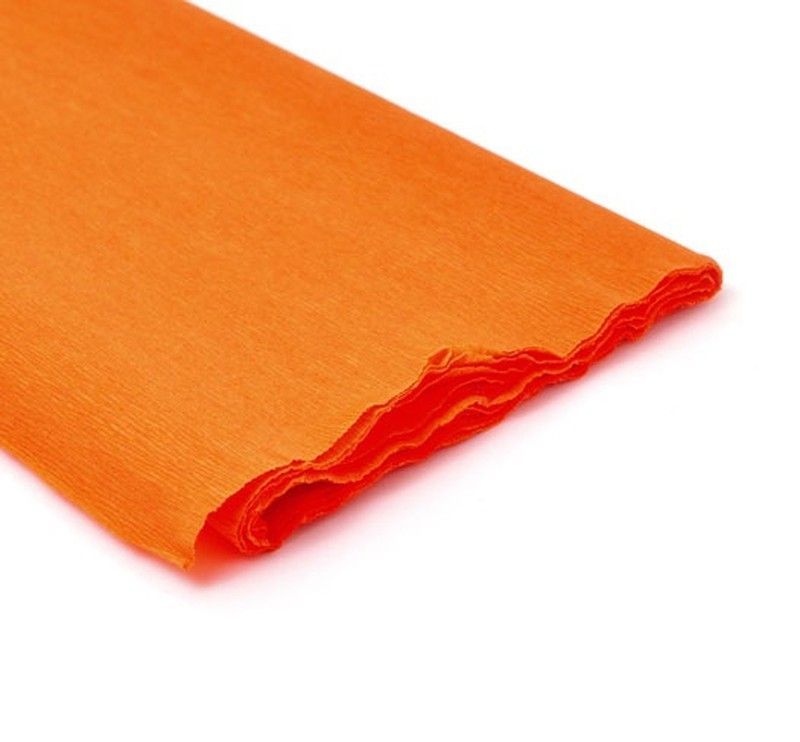 Papel crespón naranja