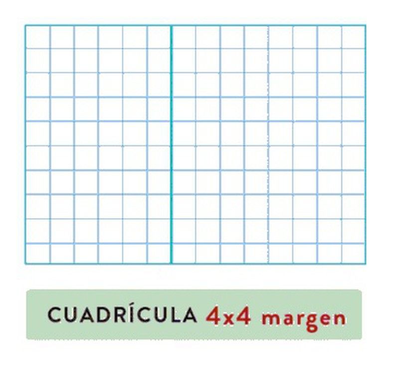 Papel cuadricula 4 x 4 A4 plantado 500 hojas