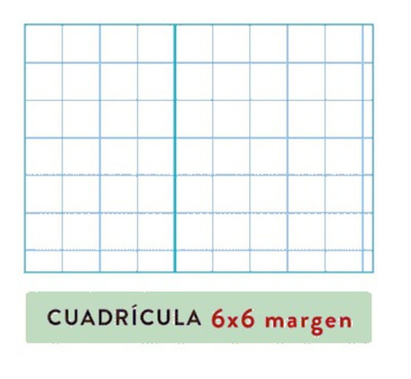 Papel cuadricula 6 x 6 A4 plantado 100 hojas
