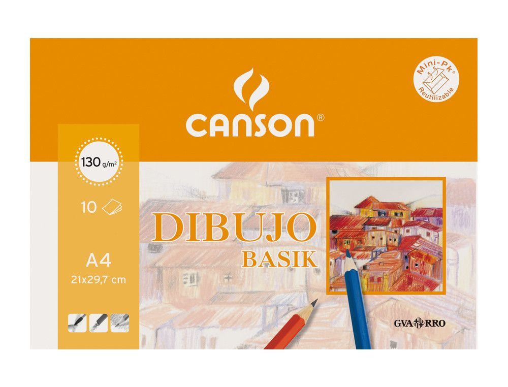 Papel dibujo Gvarro Basik A3 10 hojas 130g