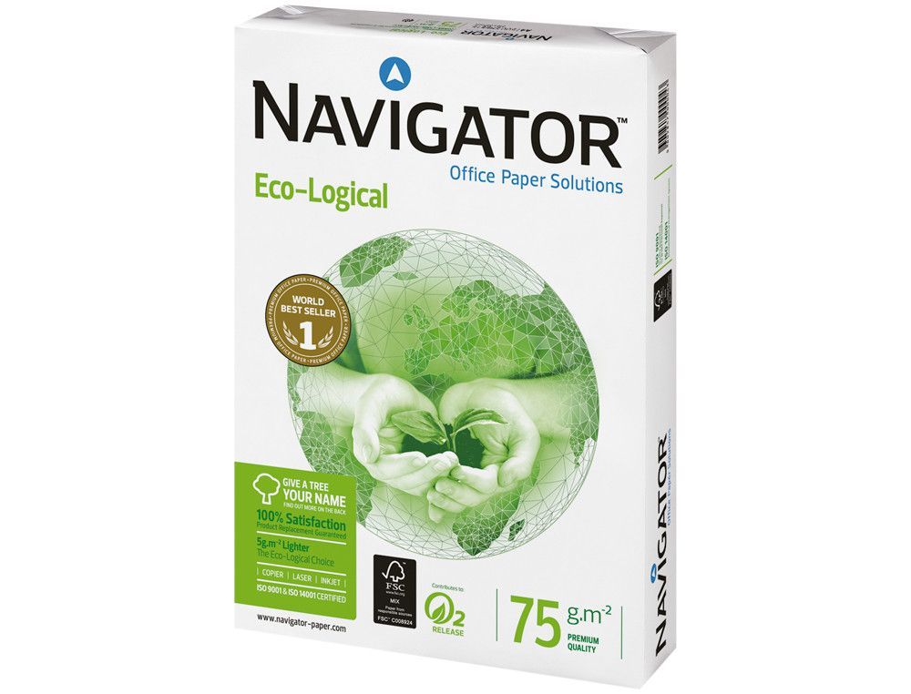 Papel Fotocopiadora Navigator Eco Logical Din A4 75 Gramos -Paquete de 500 Hojas