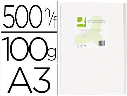 Papel Fotocopiadora Q-Connect Ultra White Din A3 100 Gramos Paquete de 500 Hojas