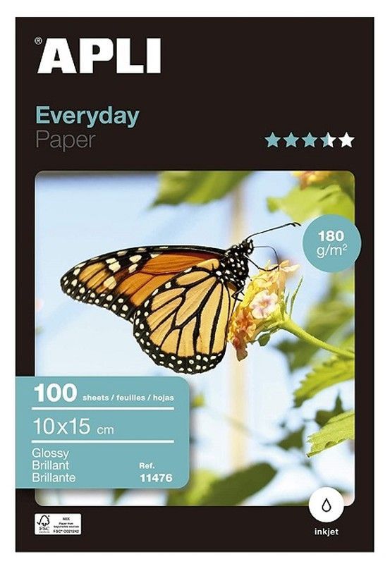 Papel fotográfico Everyday 10 x 15 cm 180 gr 100 hojas