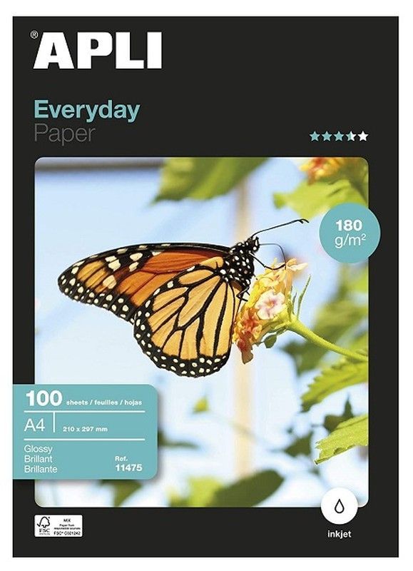 Papel fotográfico Everyday A4 180 gr 100 hojas