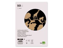 Papel kraft liderpapel a4 180g/m2 paquete de 50 hojas