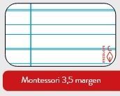 Papel pauta MONTESORI 3'5 mm. A4 plantado 100 hojas