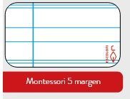 Papel pauta MONTESORI 5 mm. A4 plantado 100 hojas