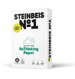Papel reciclado 100% Steinbeis nº1 Classic White en Din A-3