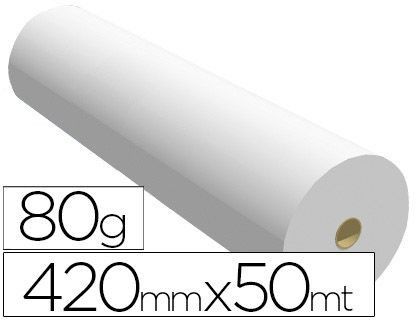 Papel Reprografia para Plotter 420Mmx50Mt 80Gr Impresion Ink-Jet