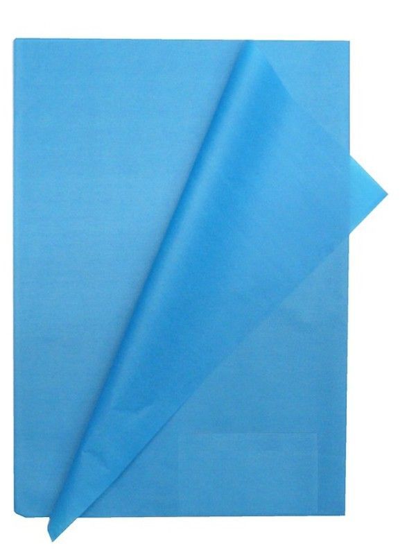 Papel seda 26 hojas 50 x 70 cm, azul medio