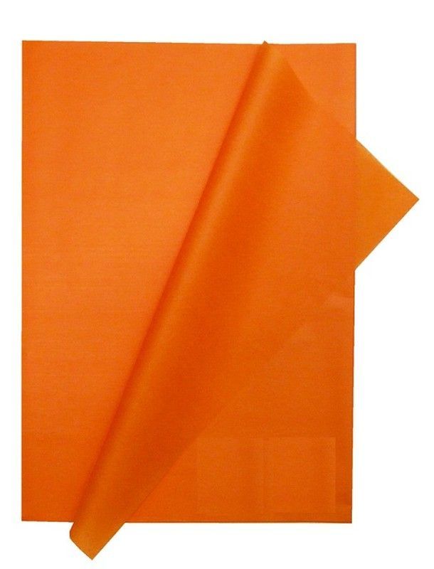 Papel seda 26 hojas 50 x 70 cm, naranja