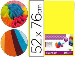 Papel Seda Liderpapel Amarillo 52X76 cm 18 Gr -Paquete de 25 Hojas