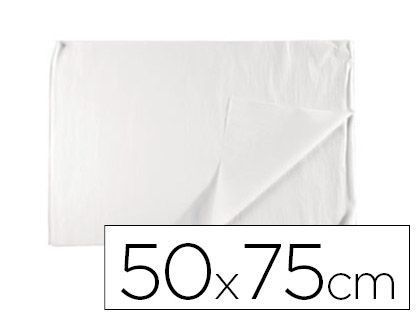 Papel seda liderpapel blanco 17g/m2 rollo de 24 hojas 50x75cm