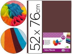 Papel Seda Liderpapel Marron 52X76 cm 18 Gr -Paquete de 25 Hojas
