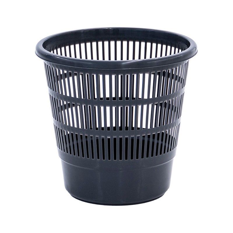 Papelera 16l rejilla color negro