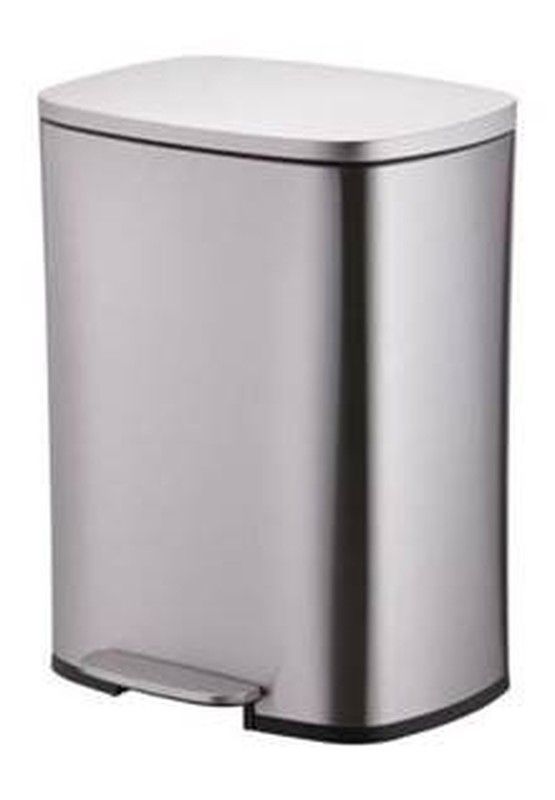 Papelera 50lts con Pedal Inoxidable Satinado