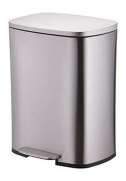 Papelera 50lts con Pedal Inoxidable Satinado