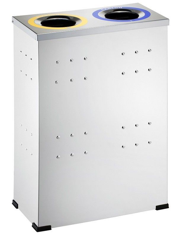 Papelera Acero Inoxidable 2 Residuos