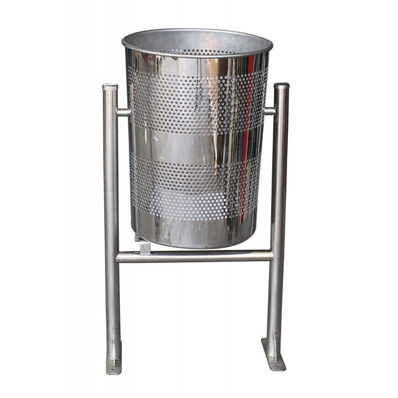 Papelera circular acero inoxidable