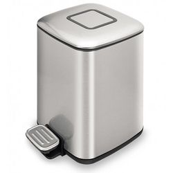 Papelera con pedal acero inox +abs  acero Ac-310 Pyp