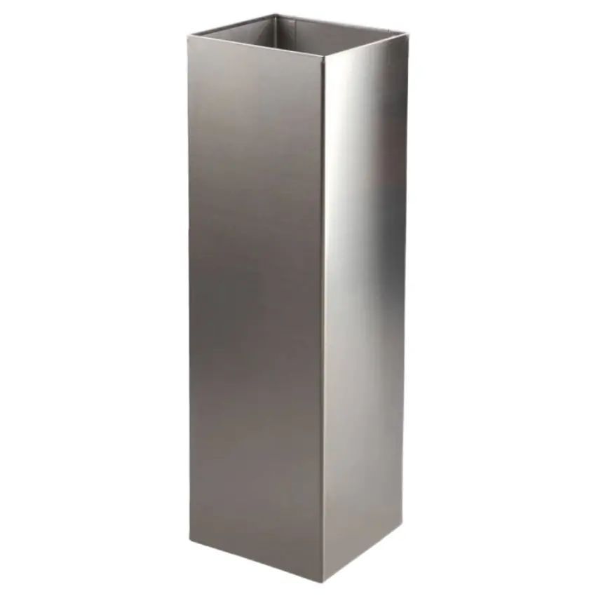 Papelera cuadrada inoxidable satinada 25L