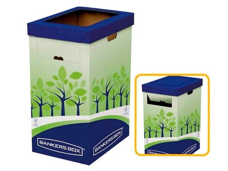 Papelera de reciclaje bankers box.