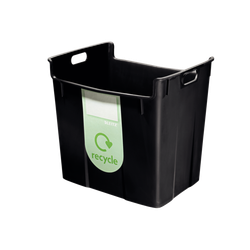 Papelera de Reciclaje Leitz. Capacidad 40 litros, negro