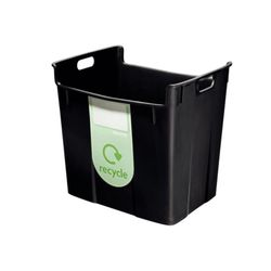 Papelera de Reciclaje Leitz. Capacidad 40 litros, negro