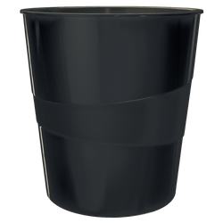 Papelera Leitz WOW. Capacidad 15 litros, negro