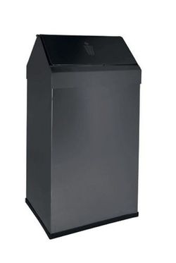 Papelera metálica con tapa basculante
