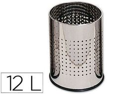 Papelera Metalica Gy9903 Perforada Cromada -250X325 Mm