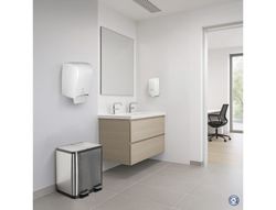 Papelera metalica maul cycle acero inoxidable con pedal 20+20 litros