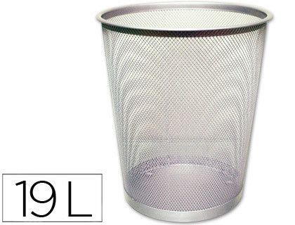 Papelera Metalica Q-Connect Gris Rejilla 295X345Mm