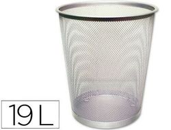 Papelera Metalica Q-Connect Gris Rejilla 295X345Mm