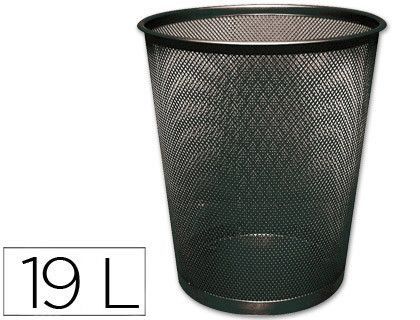 Papelera Metalica Q-Connect Negra Rejilla 295X345Mm