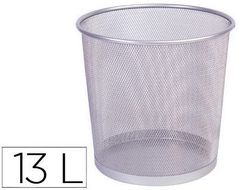 Papelera Metalica Q-Connect Pr-P Plata -Rejilla -265X285Mm