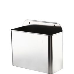 Papelera mural rectangular inox satinada 11 L.