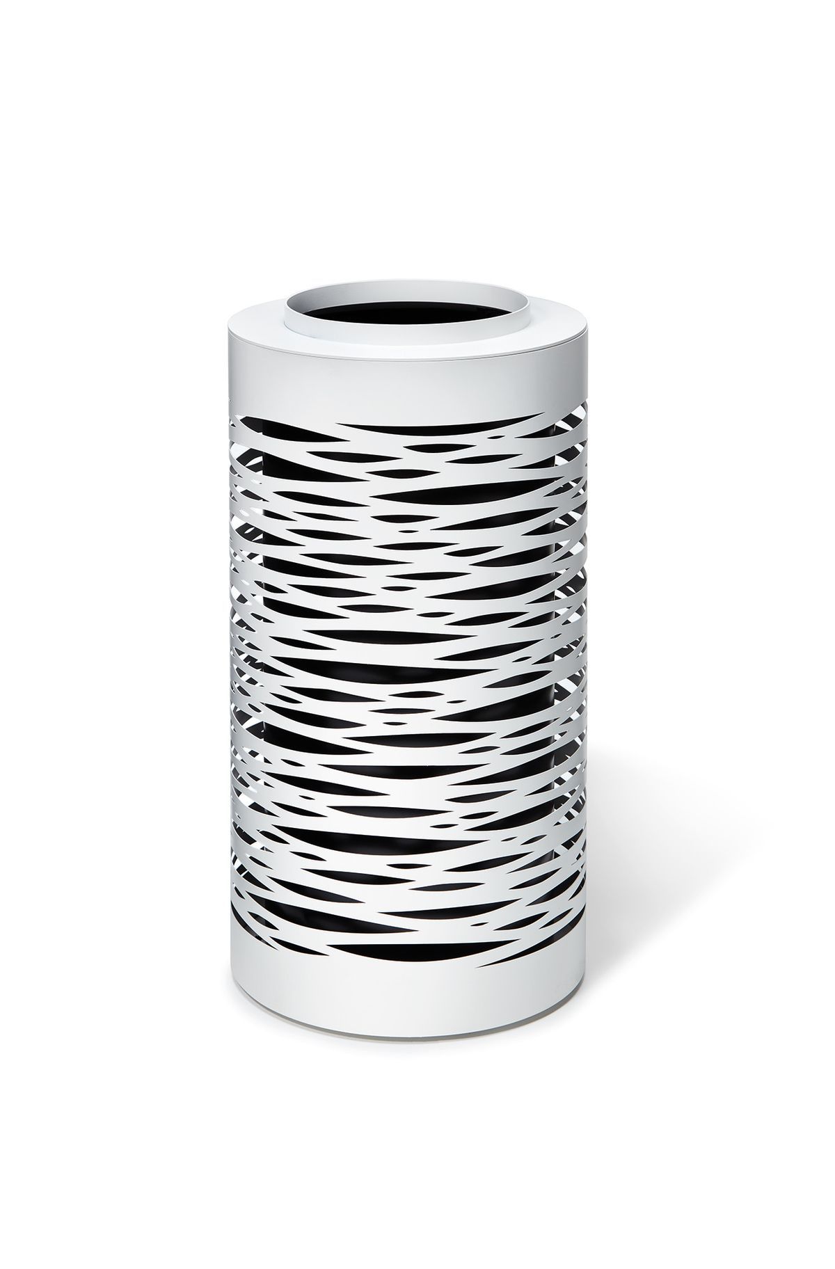 Papelera Nyon 80 L textura LINEAR con Cenicero