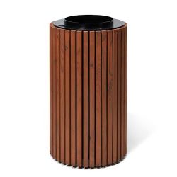 Papelera Nyon WOOD (versión en madera) con Cenicero