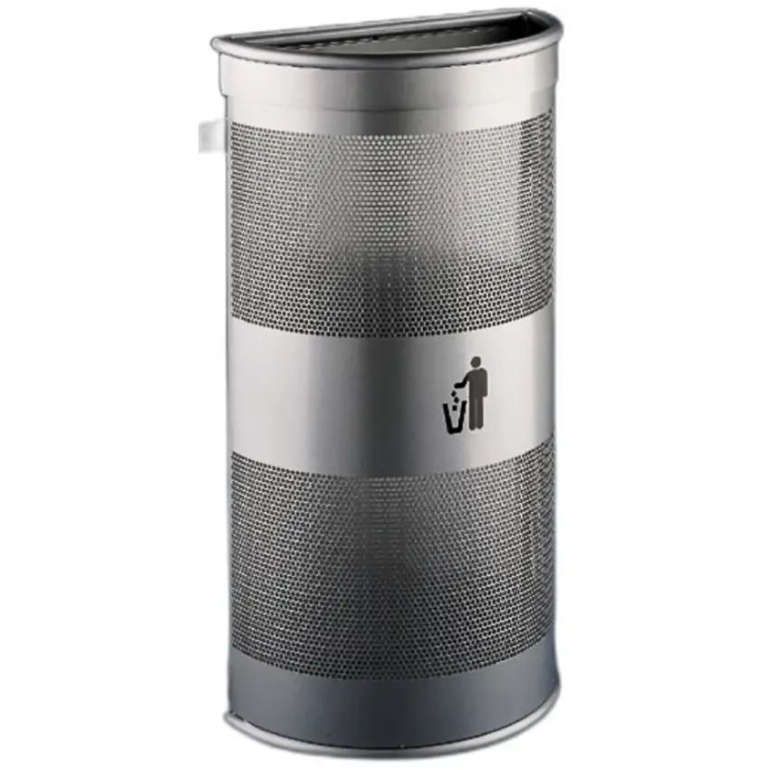 Papelera perforada semicircular  90l