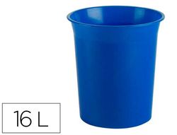 Papelera plastico archivo 2000 antimicrobiana sanitized plastico azul 16 litros 290x310 mm