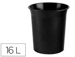 Papelera plastico archivo 2000 antimicrobiana sanitized plastico negro 16 litros 290x310 mm