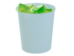 Papelera plastico archivo 2000 ecogreen 100% reciclada 18 litros color azul pastel