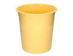 Papelera plastico q-connect amarillo pastel opaco 13 litros 275x285 mm