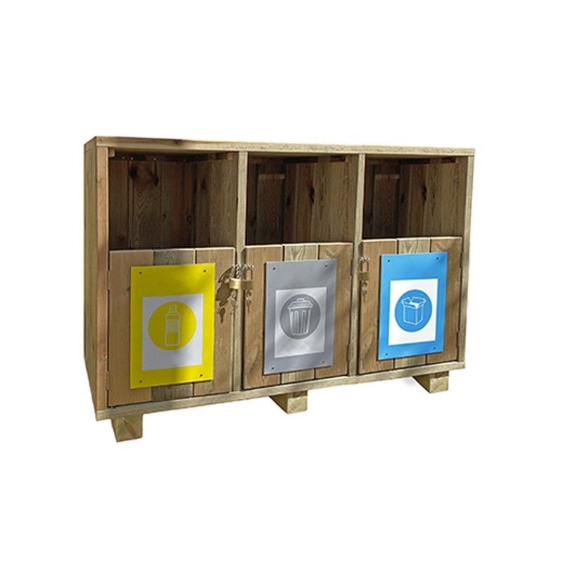 Papelera Reciclaje tres residuos