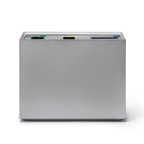 Papelera reciclaje Zell de 120 L, 3 tipos de residuos