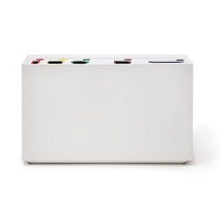 Papelera reciclaje Zell de 160 L, 5 tipos de residuos